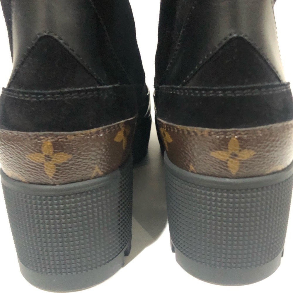 Authentic Louis Vuitton Laureate Leather Moto Combat Military Boots Booties 38 - Picture 10 of 15